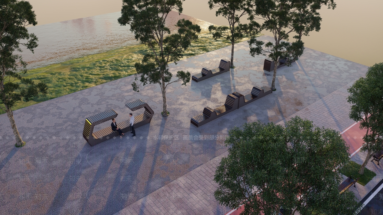 现代景观座椅SU模型下载【ID:1103262777】