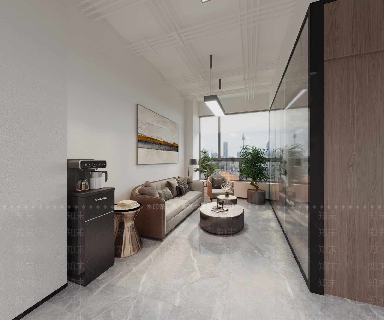 现代公司前台3D模型下载【ID:1103264512】