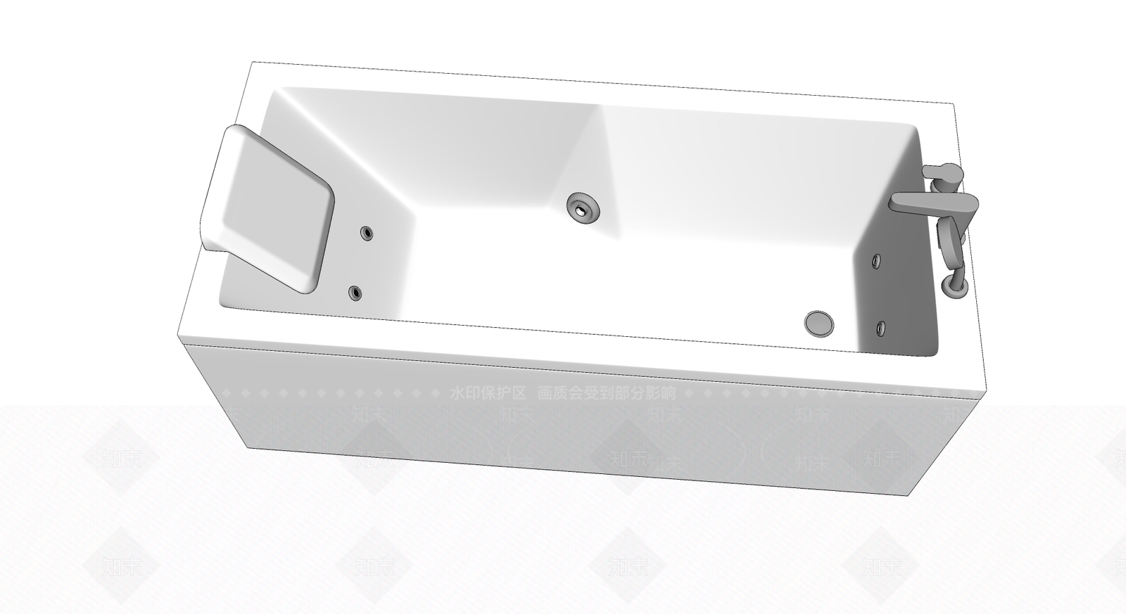 现代按摩浴缸SU模型下载【ID:1103271126】