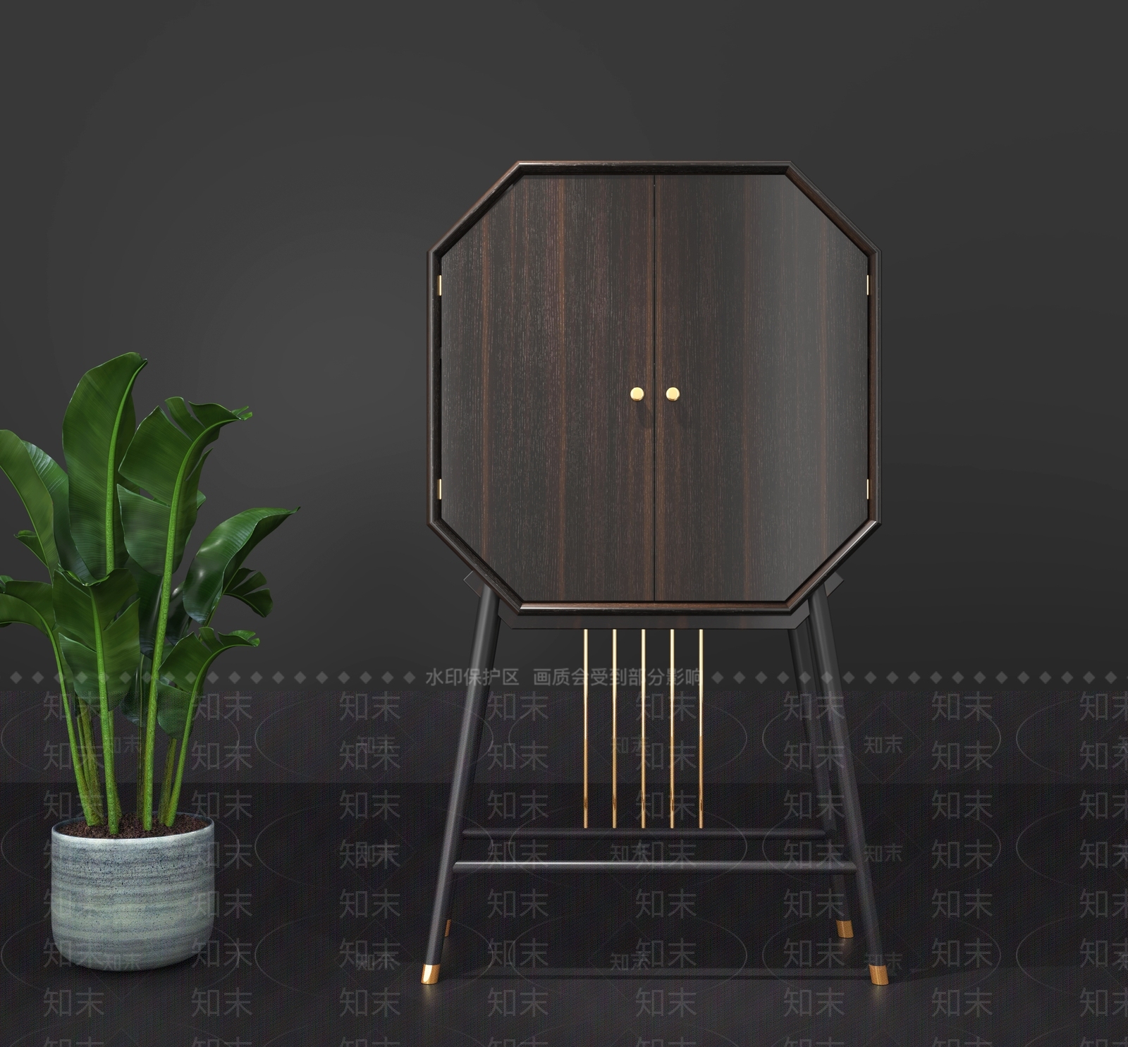 现代酒柜3D模型下载【ID:1103274430】
