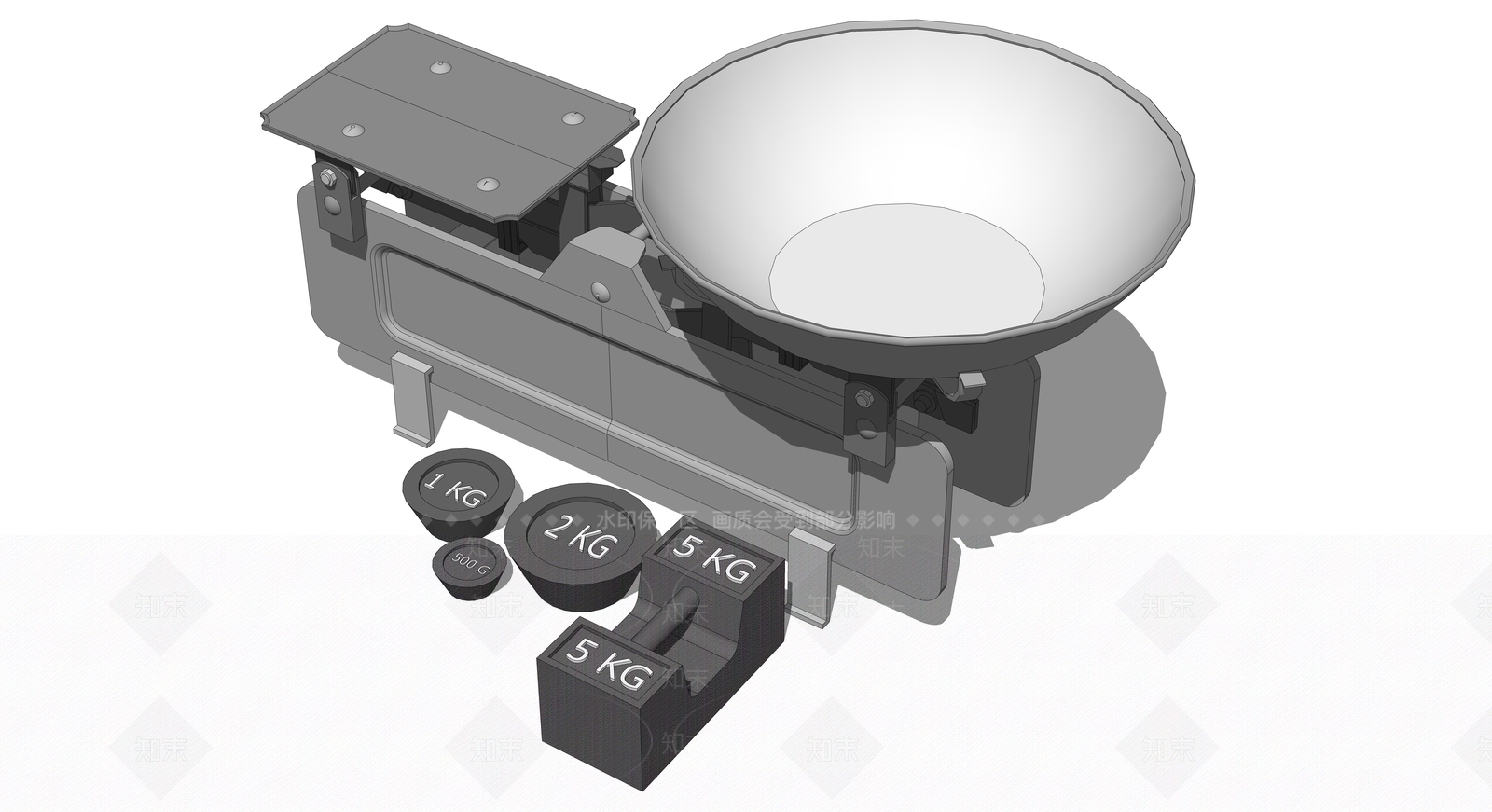 现代天平秤SU模型下载【ID:1103286431】