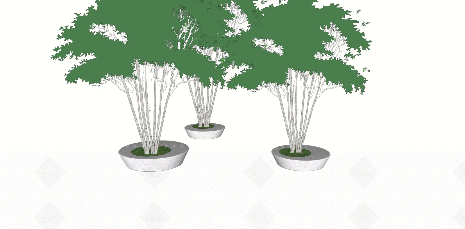 现代景观小品SU模型草图