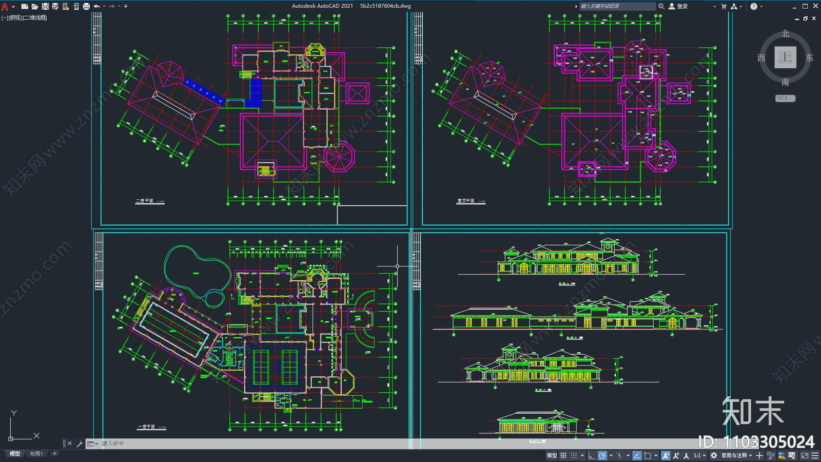 单体建筑cad施工图下载【ID:1103305024】