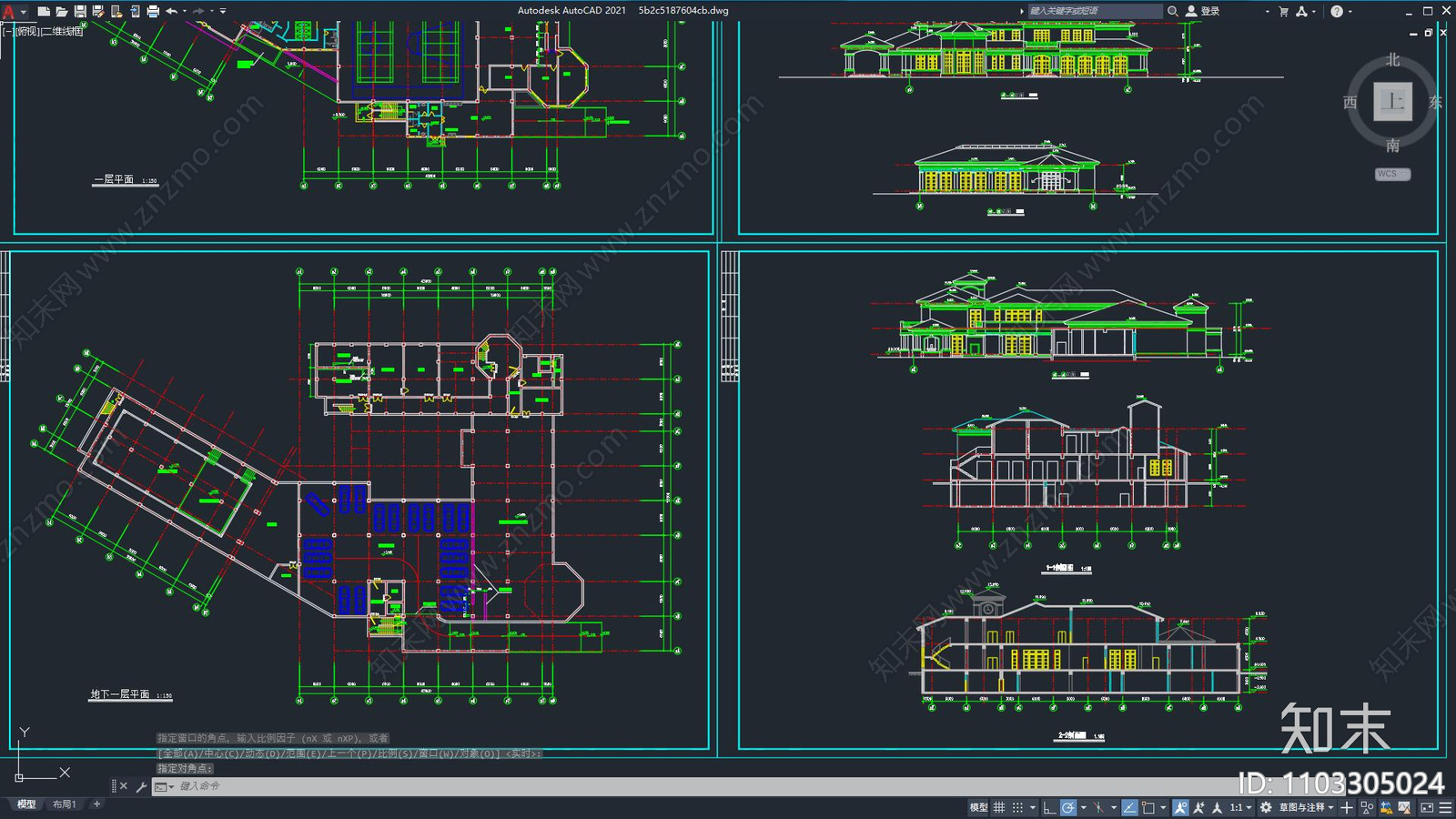 单体建筑cad施工图下载【ID:1103305024】