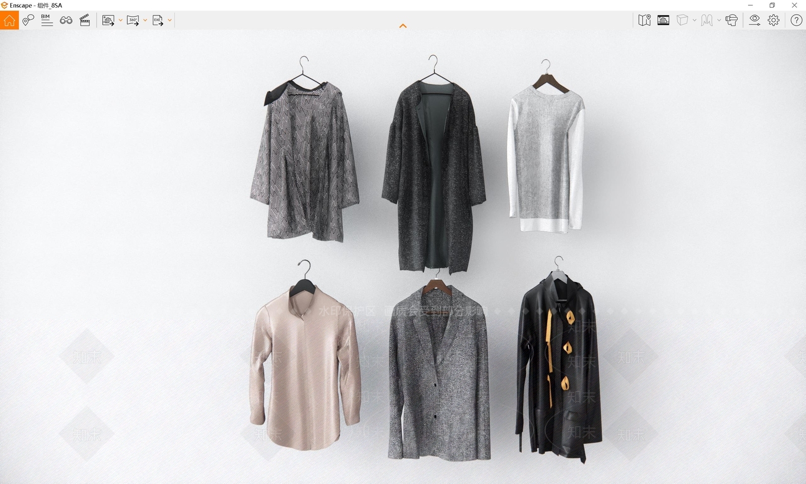 现代服装SU模型下载【ID:1103305420】