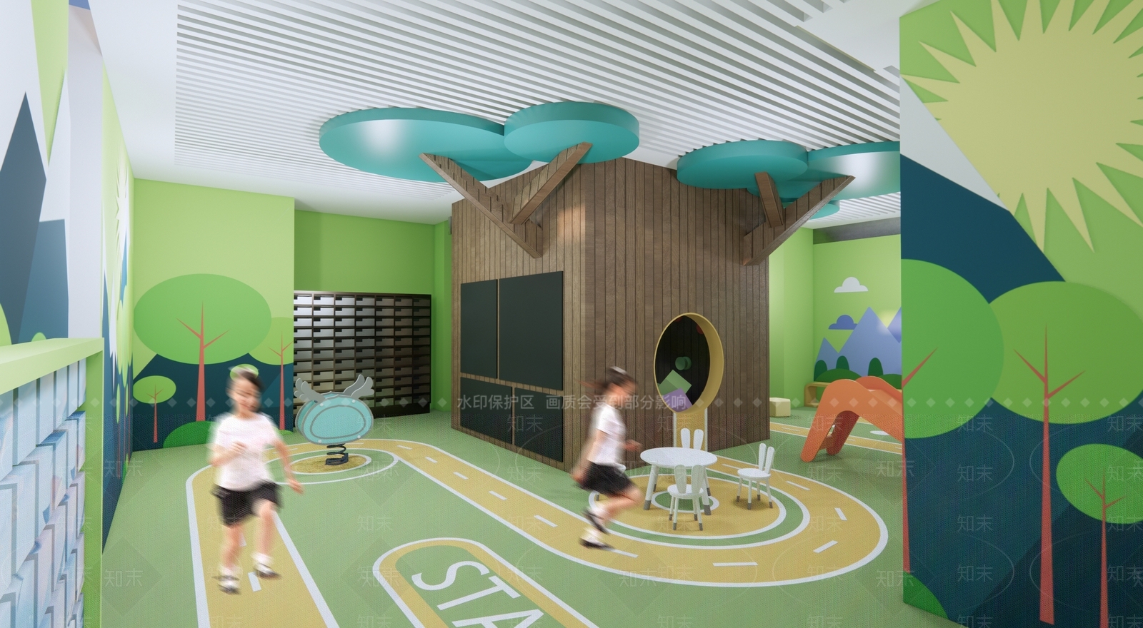 现代儿童活动空间SU模型下载【ID:1104271366】
