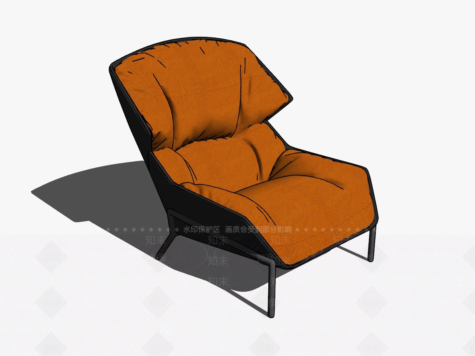 现代躺椅SU模型下载【ID:1103320682】