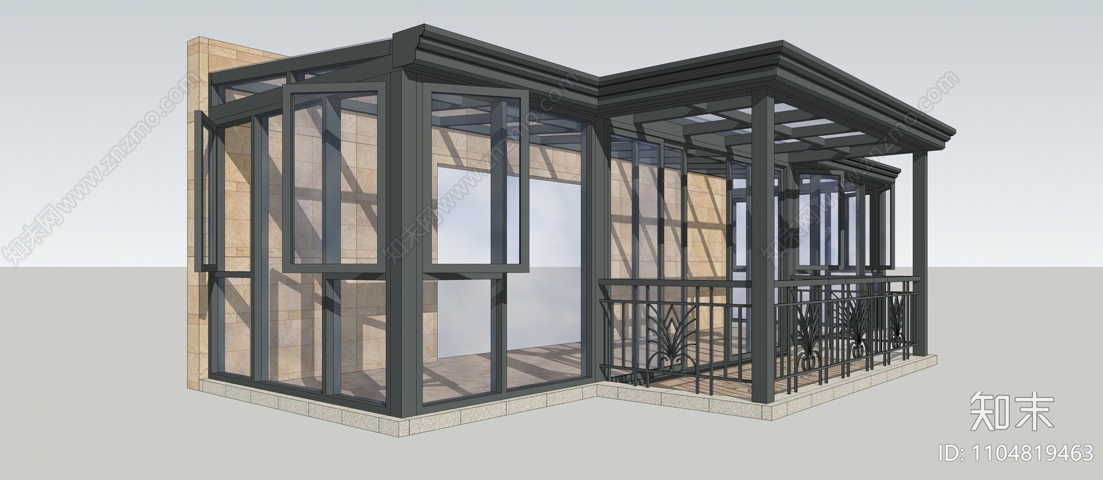 现代阳光房SU模型下载【ID:1104819463】
