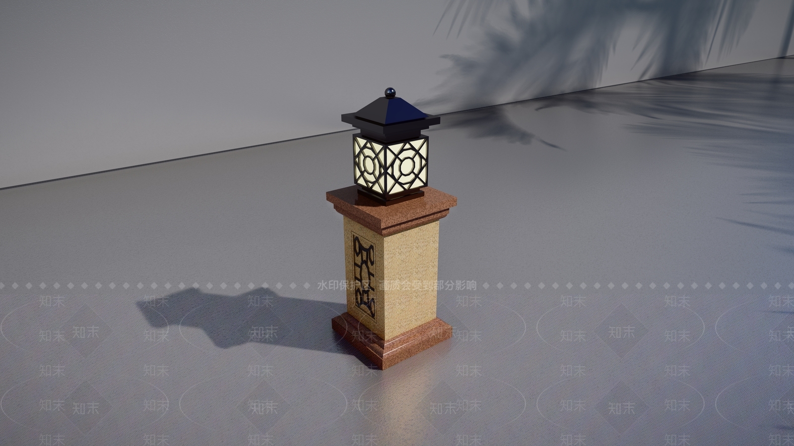 新中式景观灯SU模型下载【ID:1103327130】