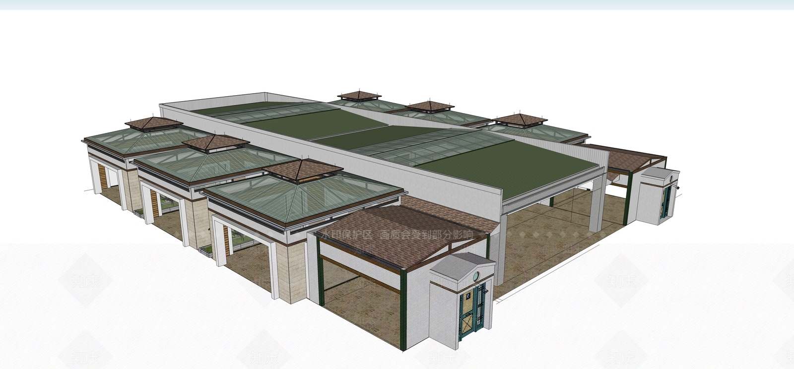 现代仓库SU模型下载【ID:1103328408】
