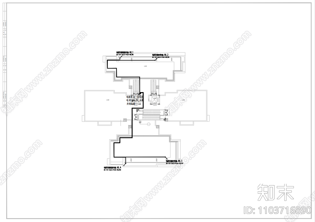 住宅项目塔楼建筑照cad施工图下载【ID:1103716890】