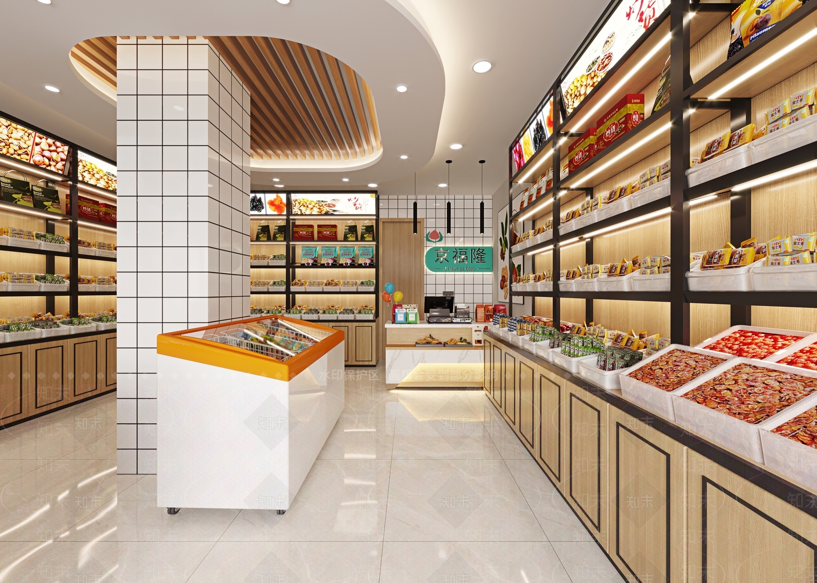 现代零食店3D模型下载【ID:1103335099】