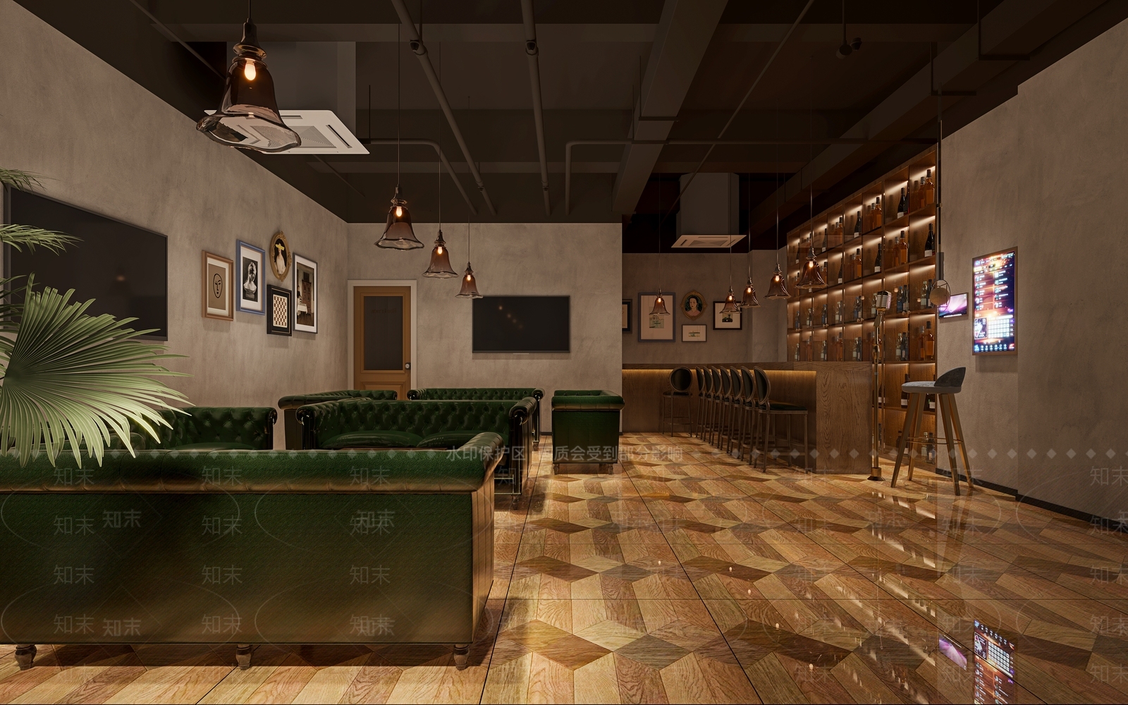 工业风酒吧3D模型下载【ID:1103343907】