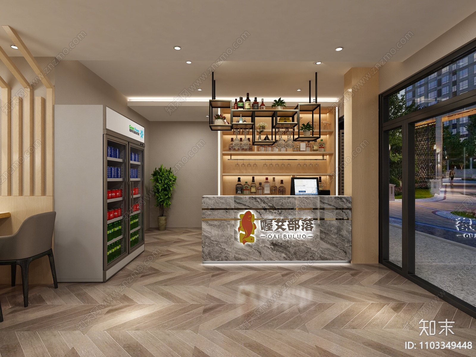 新中式自助餐厅3D模型下载【ID:1103349448】