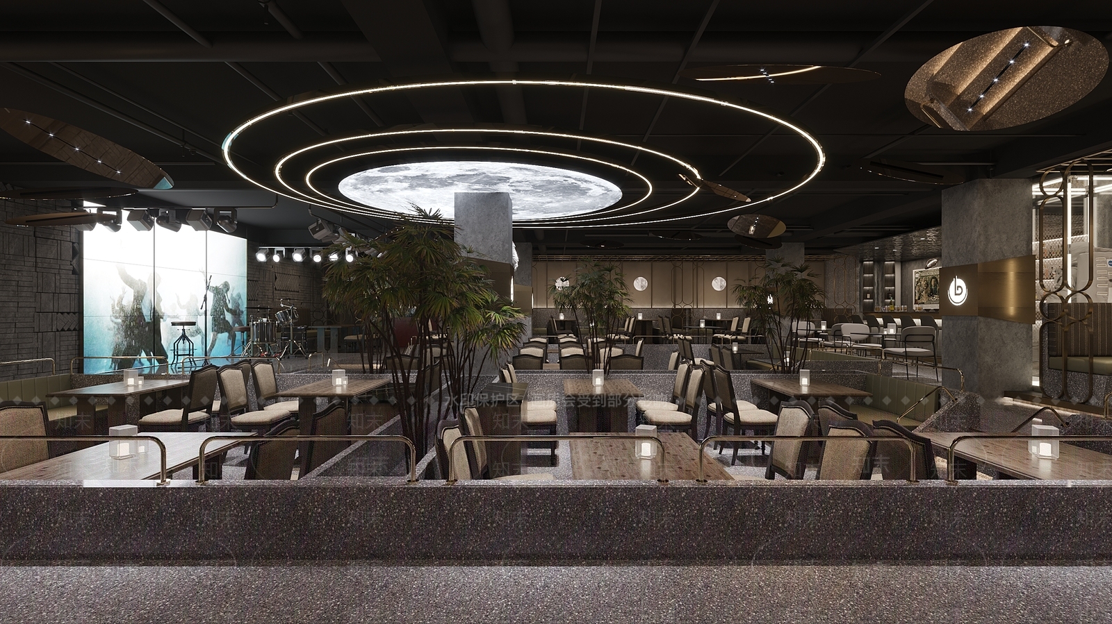 现代音乐餐厅3D模型下载【ID:1103359165】