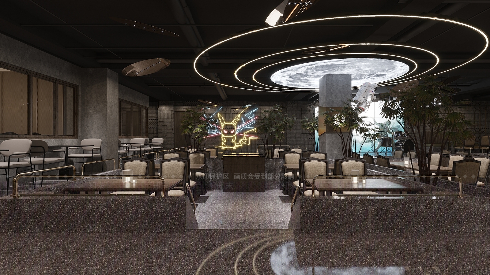 现代音乐餐厅3D模型下载【ID:1103359165】