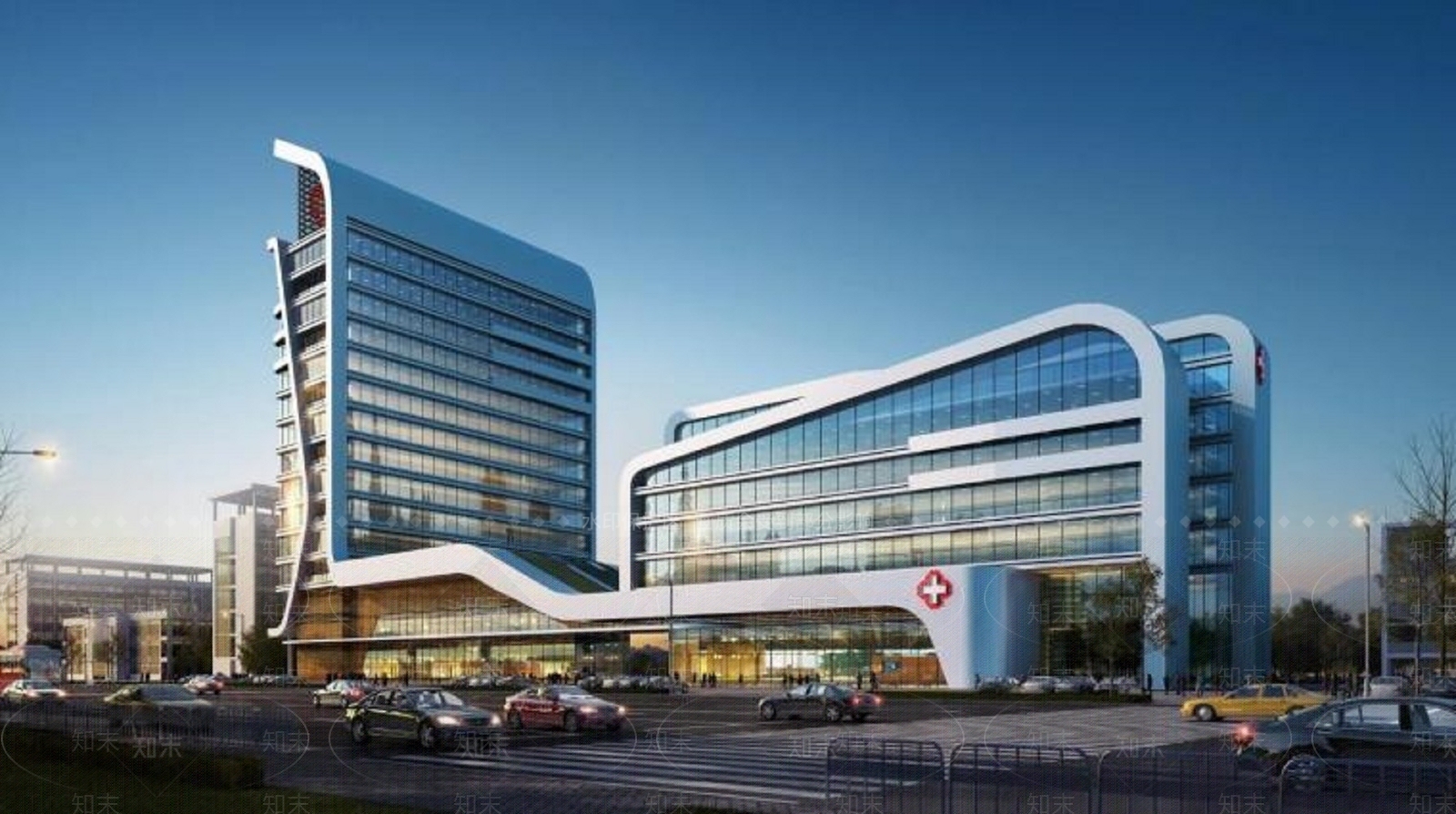现代医疗建筑SU模型下载【ID:1103356895】