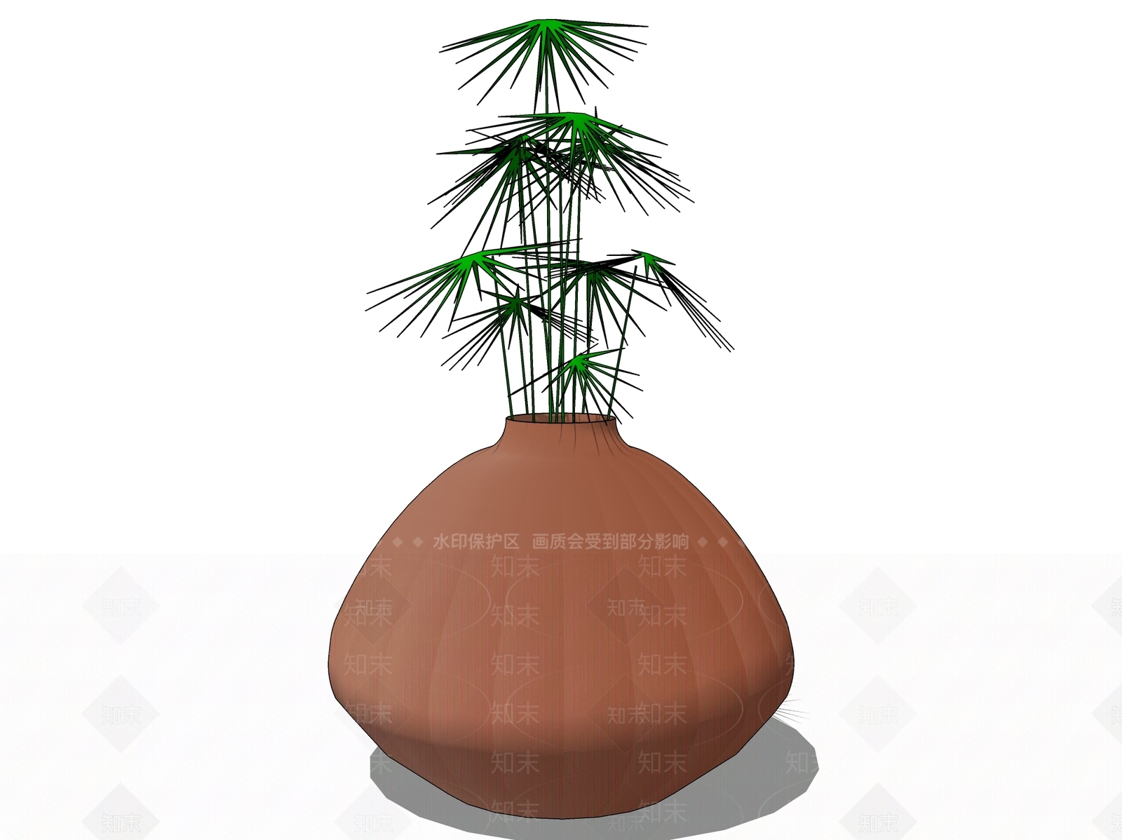 日式盆栽SU模型下载【ID:1103374900】