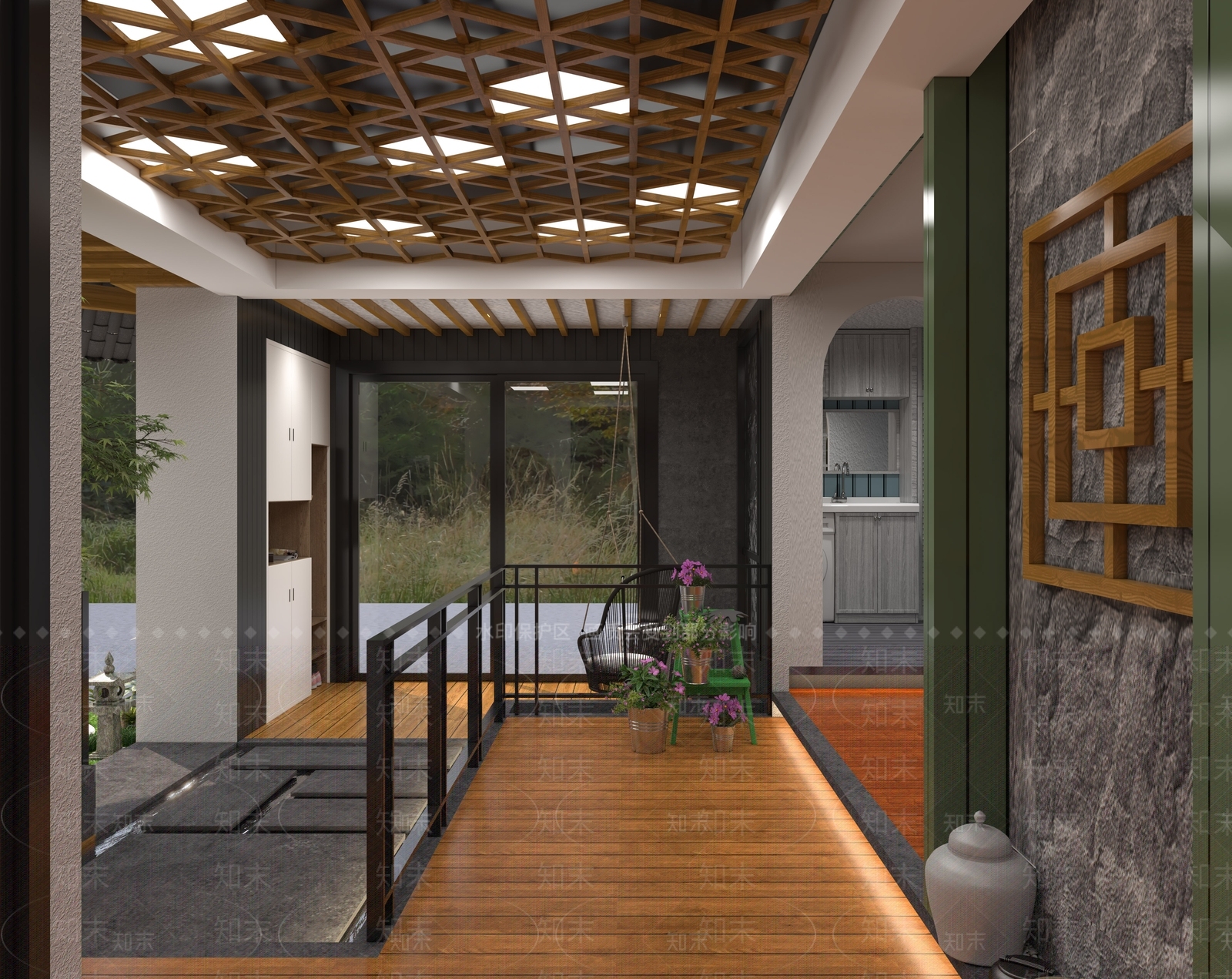 中式茶馆3D模型下载【ID:1103378379】
