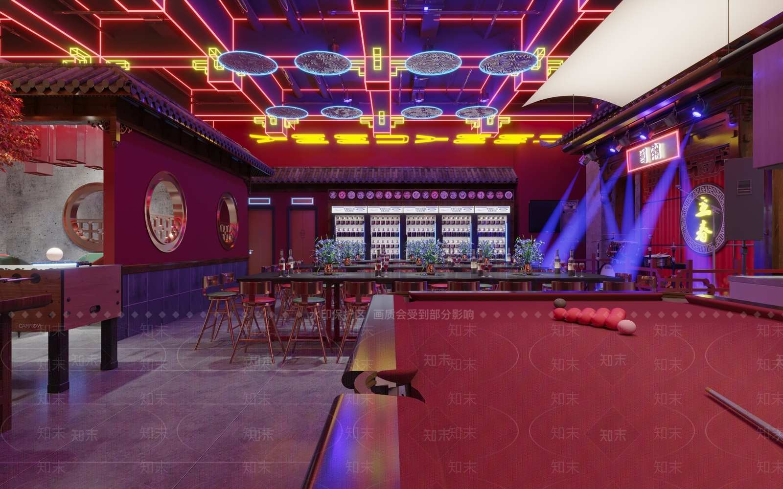 工业风国潮酒吧3D模型下载【ID:1103397867】