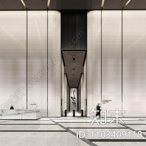 国际办公楼大堂公区丨施工图cad施工图下载【ID:1103409118】