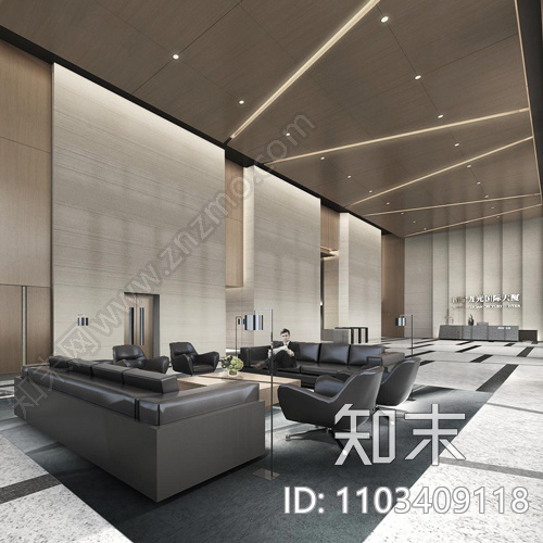 国际办公楼大堂公区丨施工图cad施工图下载【ID:1103409118】