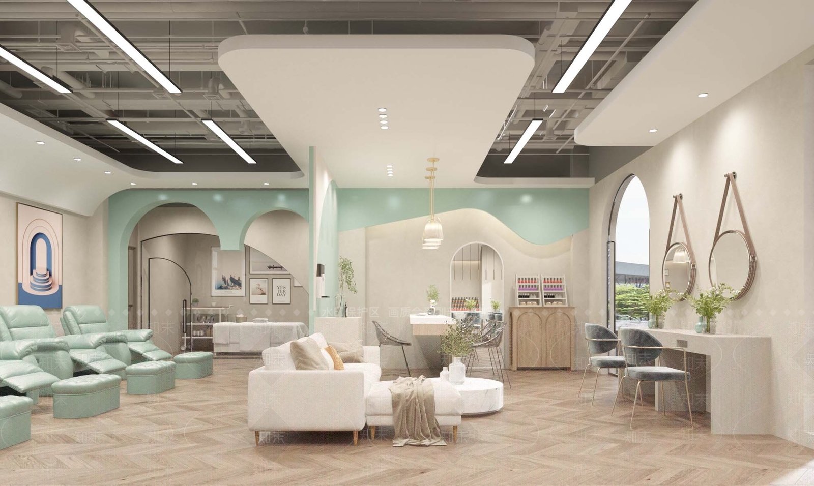 现代美甲店3D模型下载【ID:1103434854】
