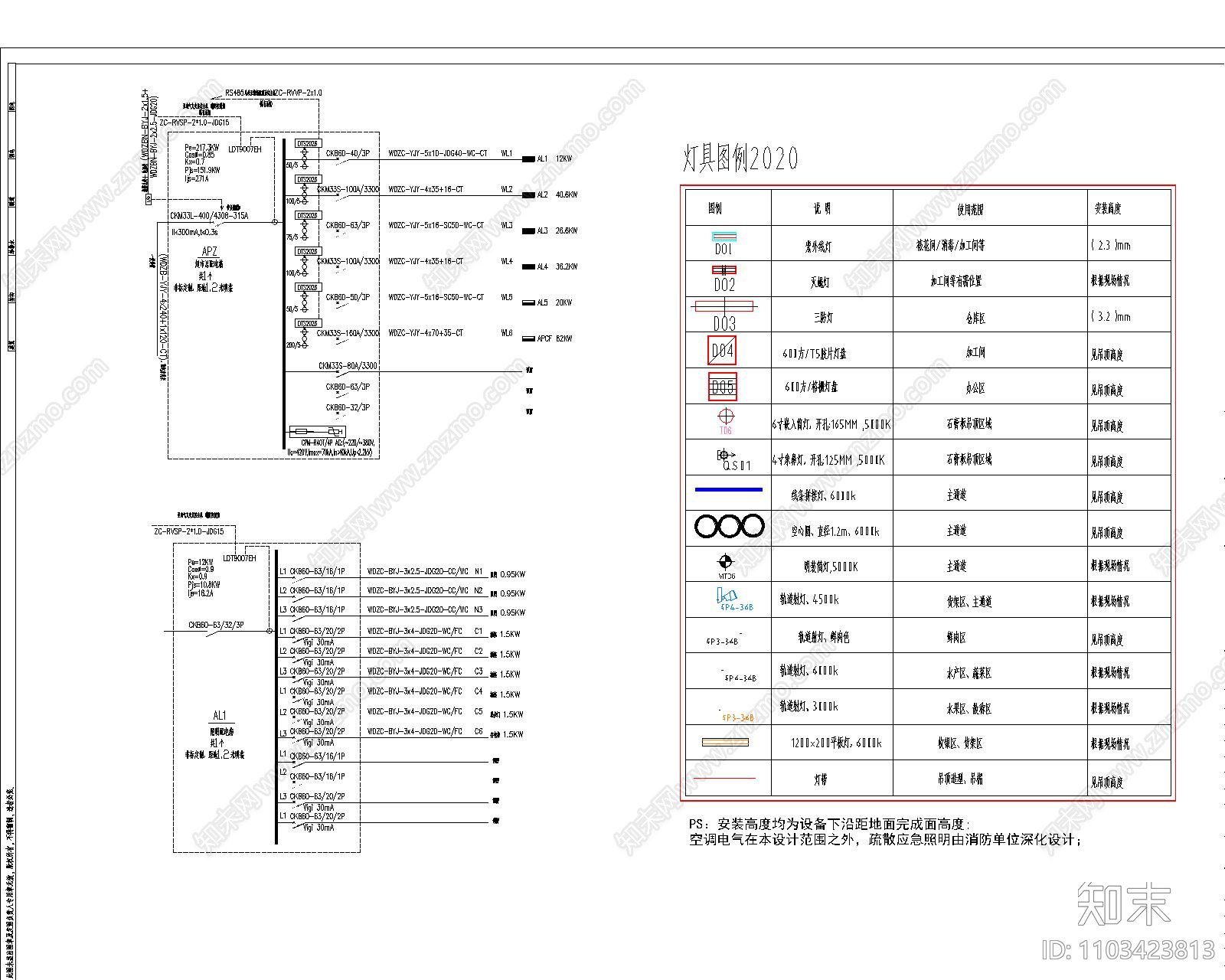超市电图施工图下载【ID:1103423813】