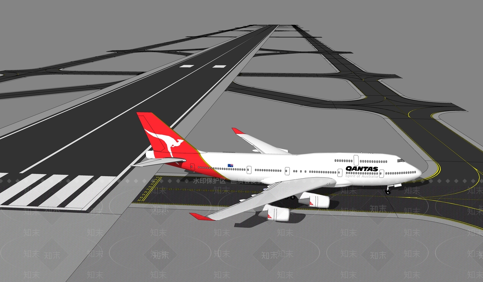现代航空SU模型下载【ID:1103426980】