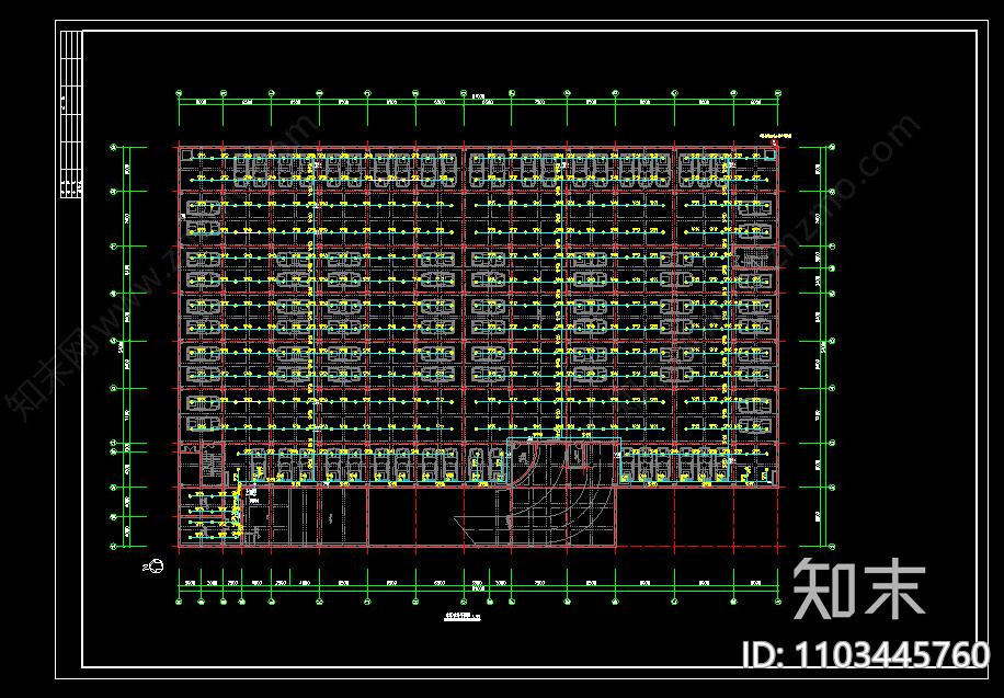 地下车库给排水全套图纸cad施工图下载【ID:1103445760】