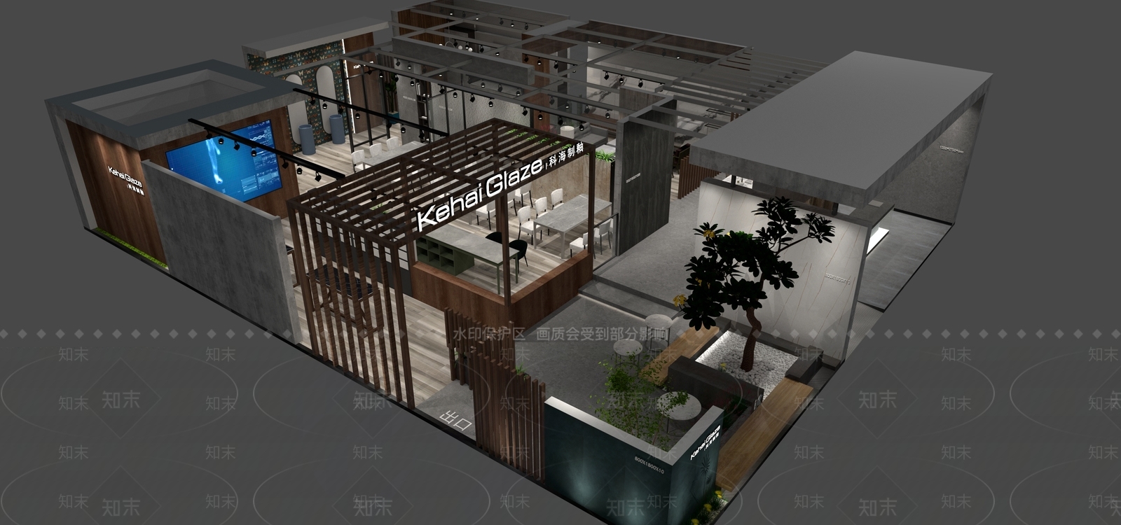 现代商业展厅SU模型下载【ID:1103457087】