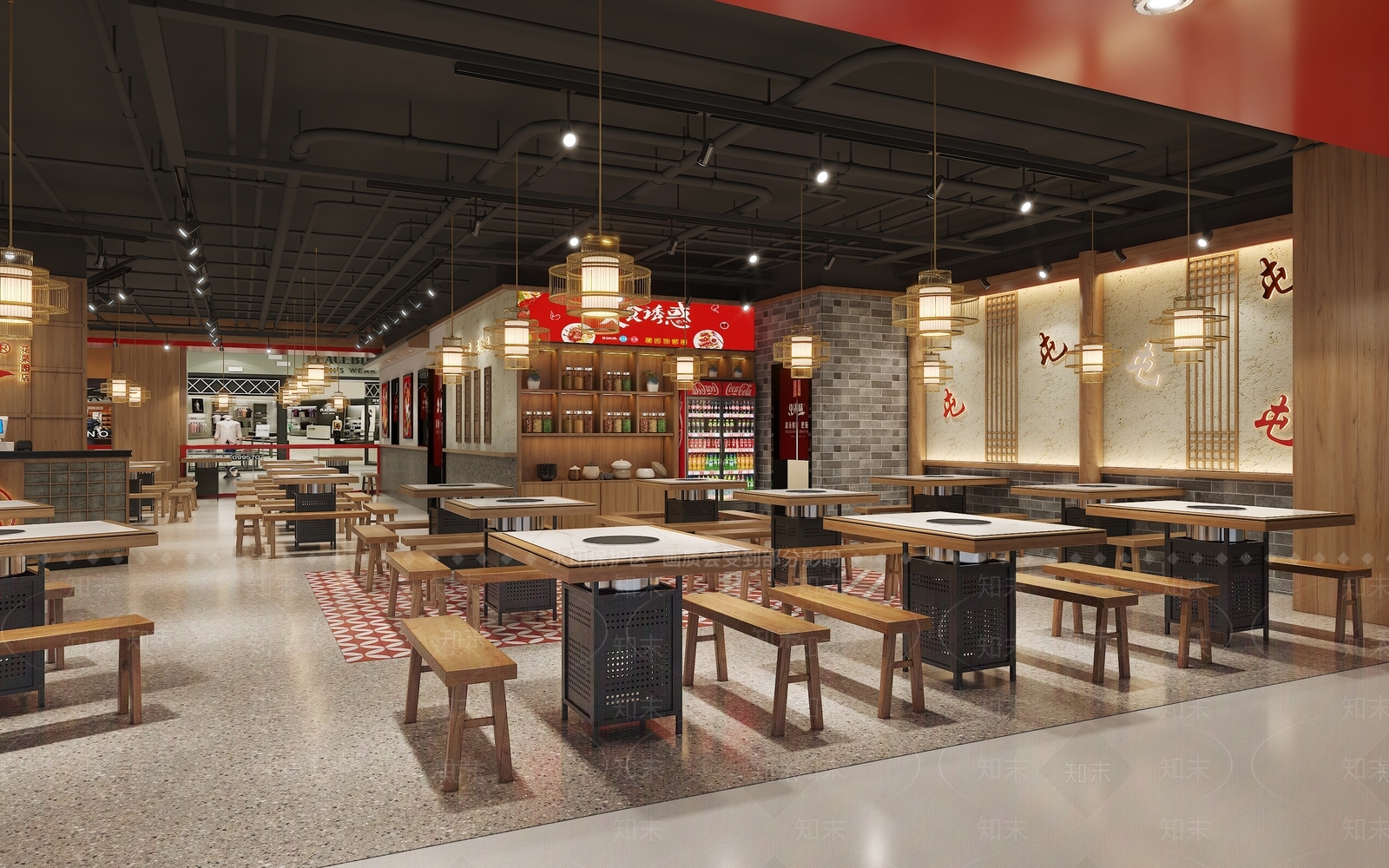 现代火锅店3D模型下载【ID:1103461183】