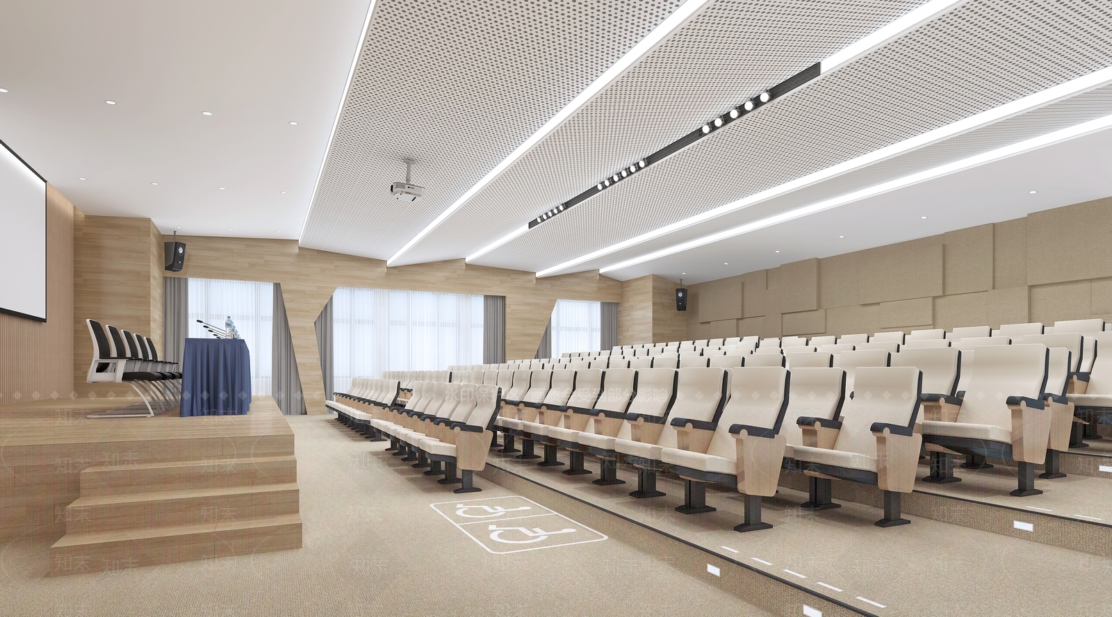 现代报告厅3D模型下载【ID:1103469040】