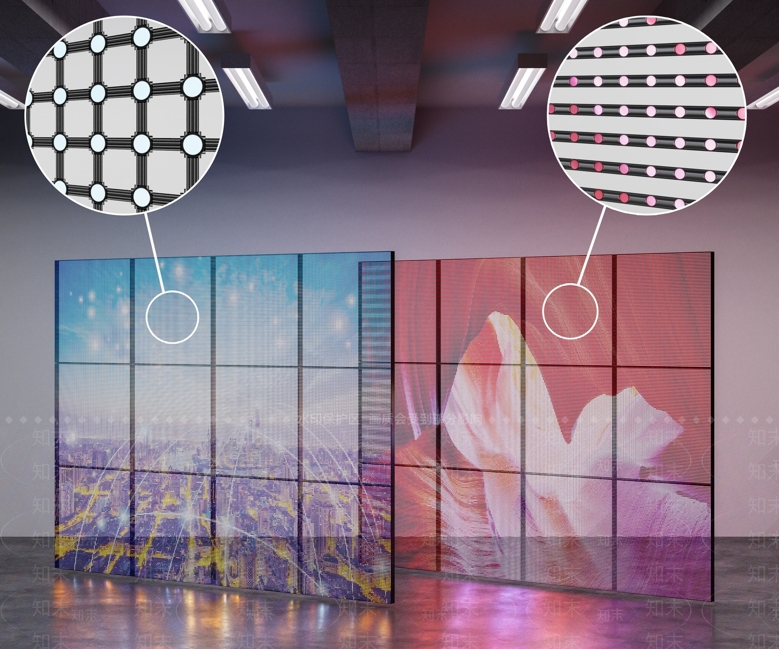 现代LED透明显示屏3D模型下载【ID:1103465921】