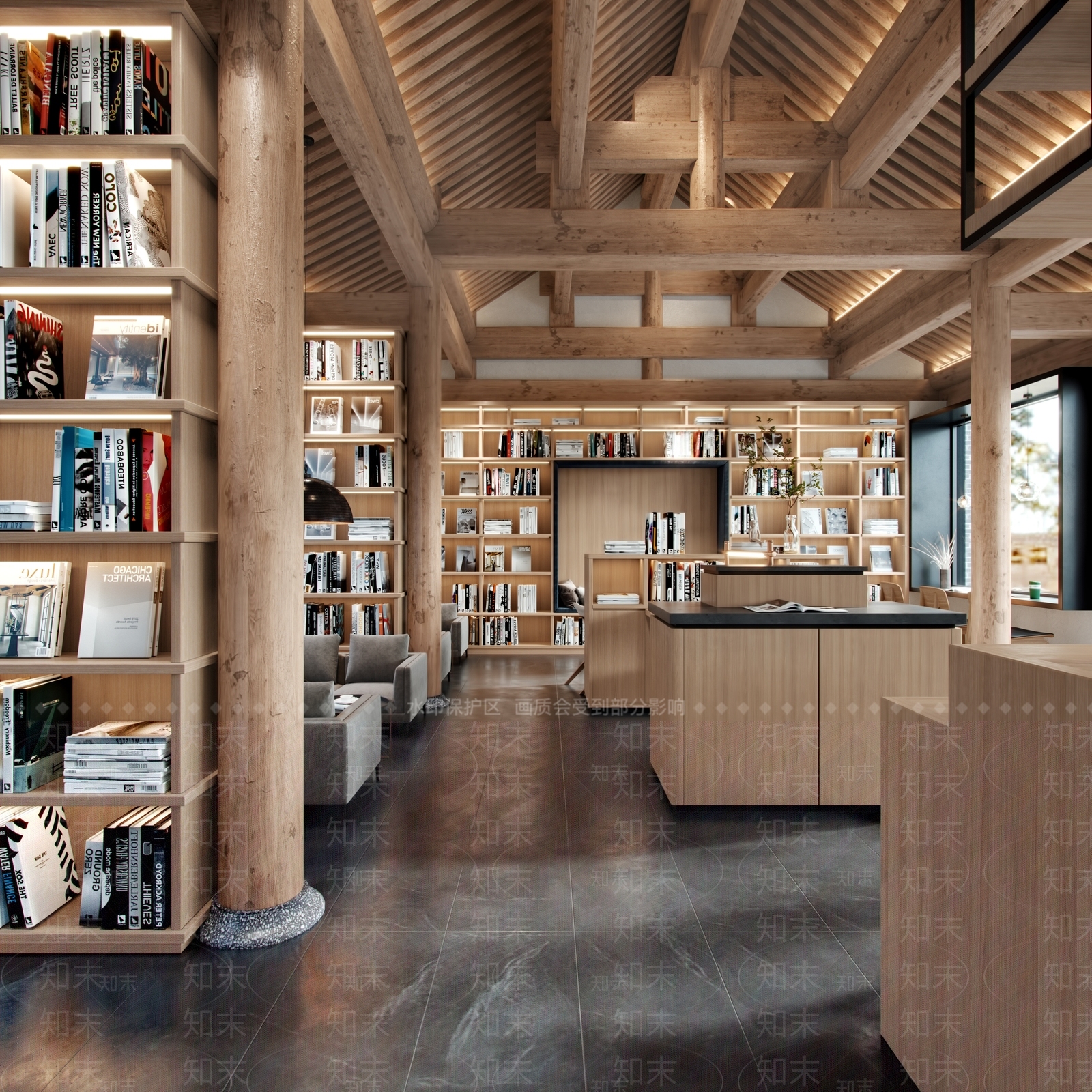 现代书店3D模型下载【ID:1103491073】