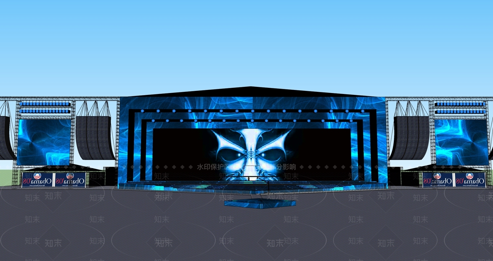 现代舞台SU模型下载【ID:1103498656】