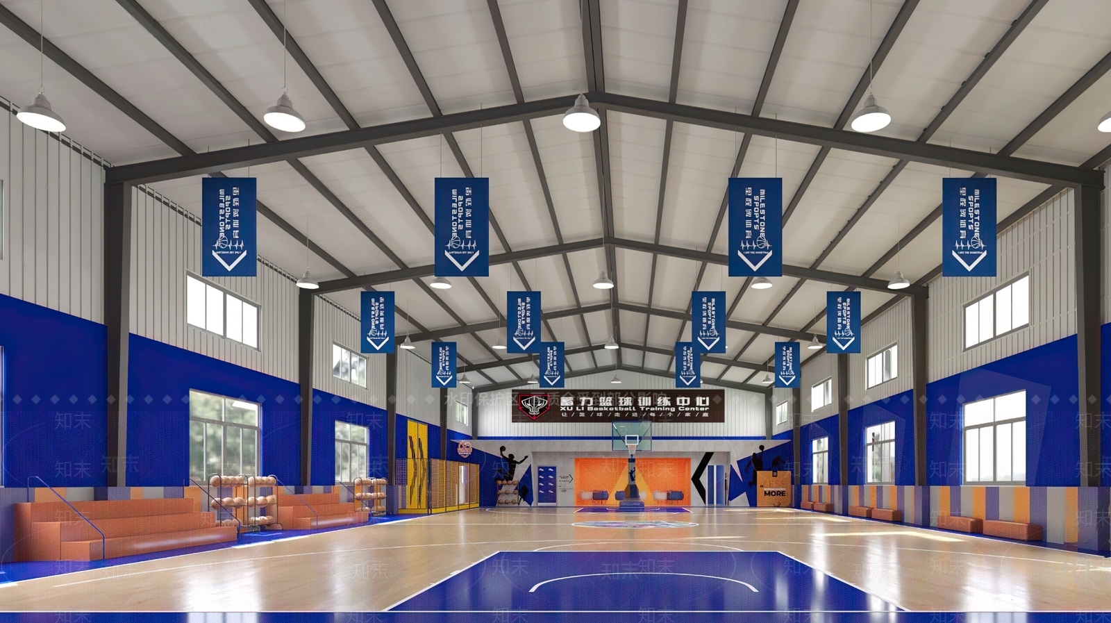 现代篮球训练中心3D模型下载【ID:1103509344】