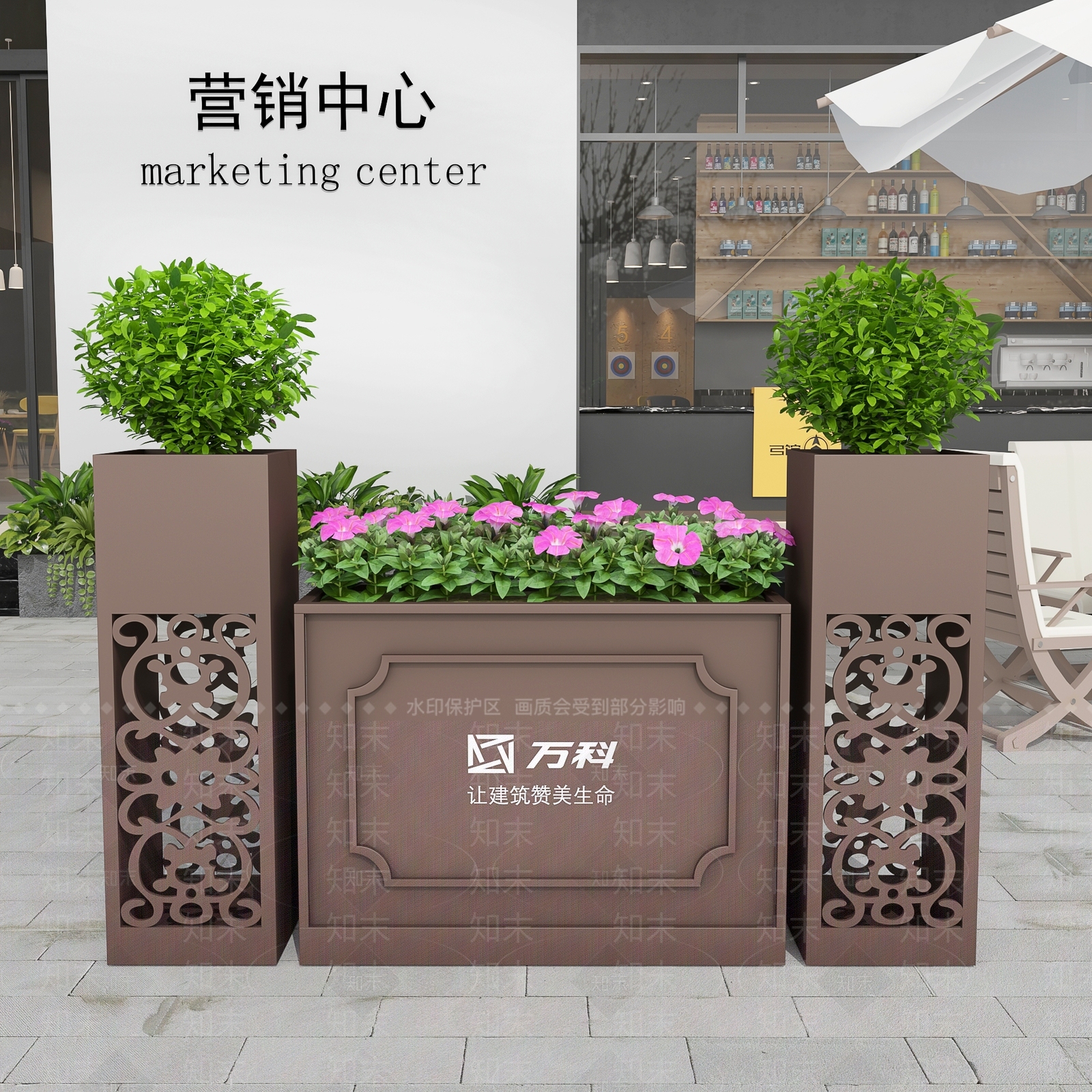 现代花箱3D模型下载【ID:1103511213】