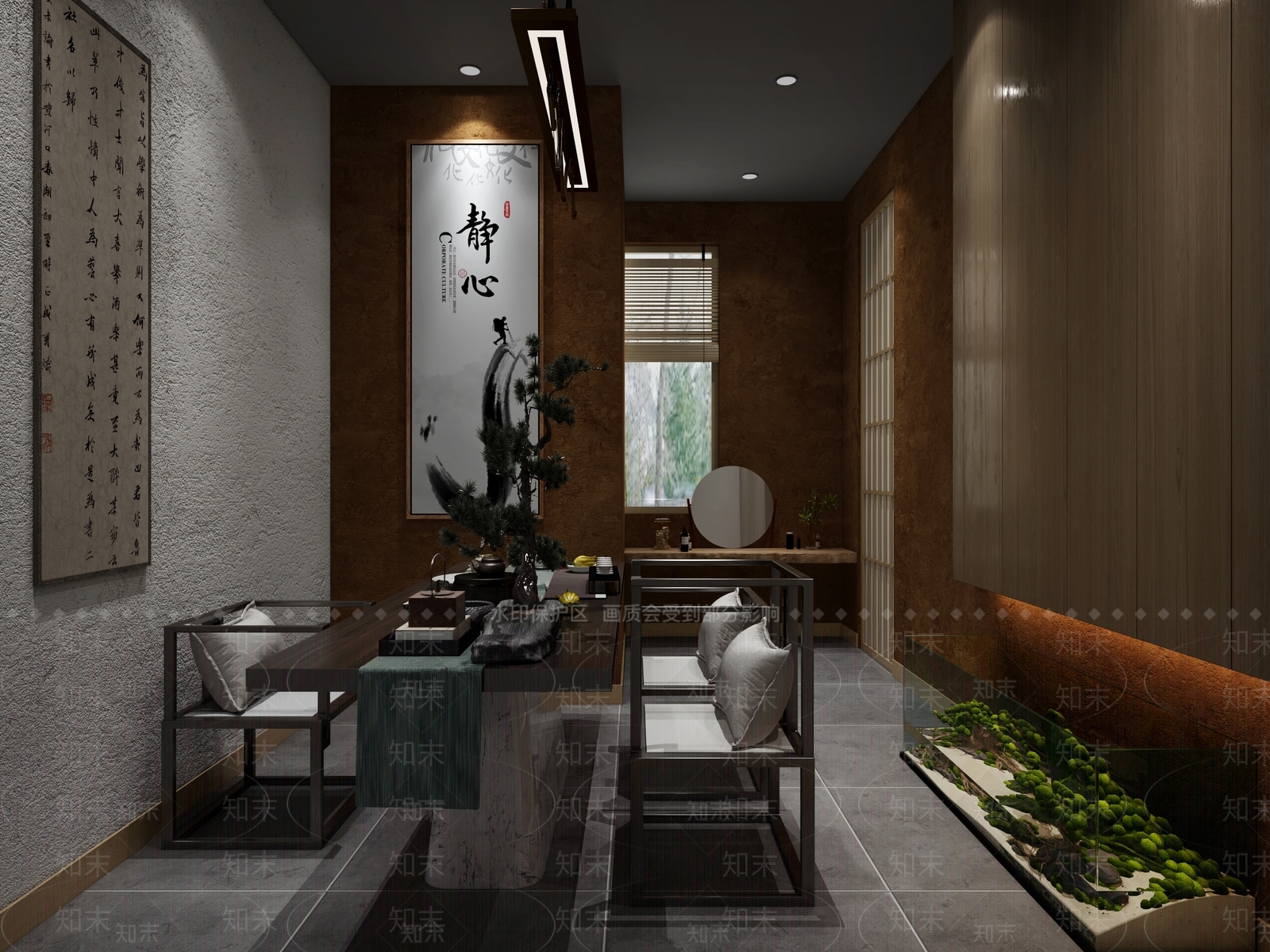 新中式茶馆3D模型下载【ID:1103527889】