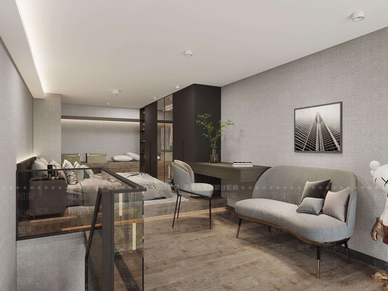 现代单身公寓3D模型下载【ID:1103534403】