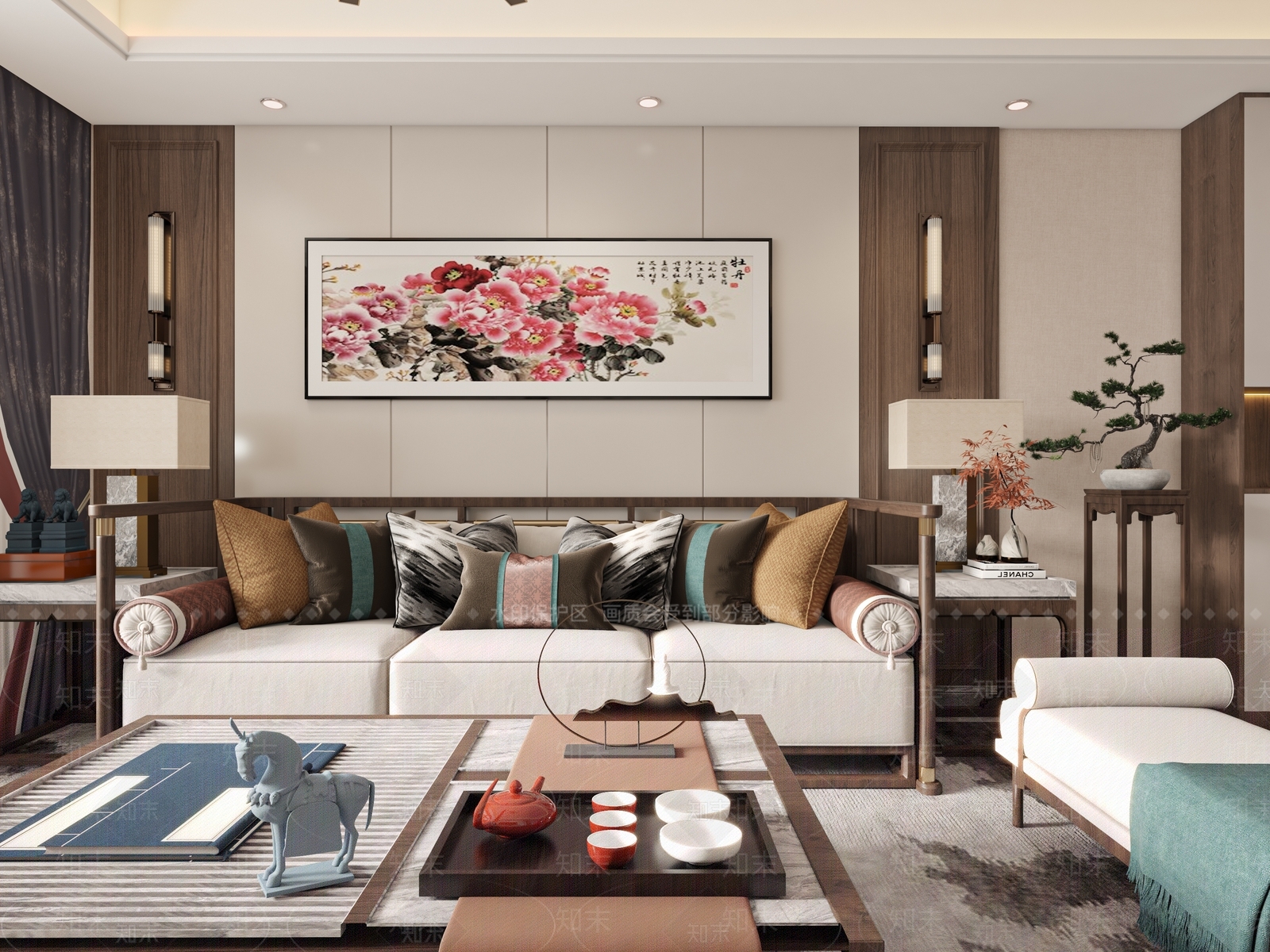 新中式玄关3D模型下载【ID:1221735708】