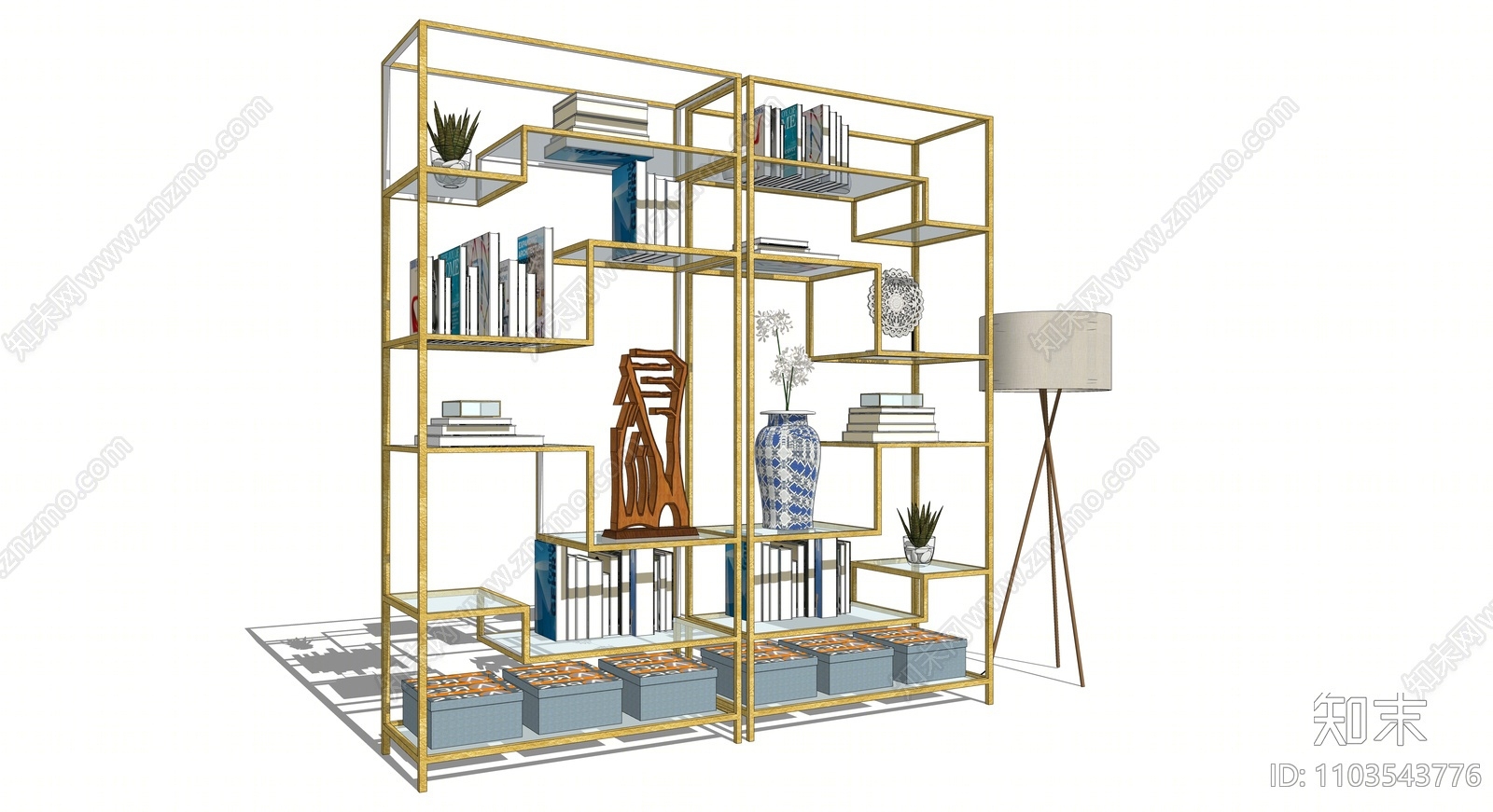 现代展示架SU模型下载【ID:1103543776】