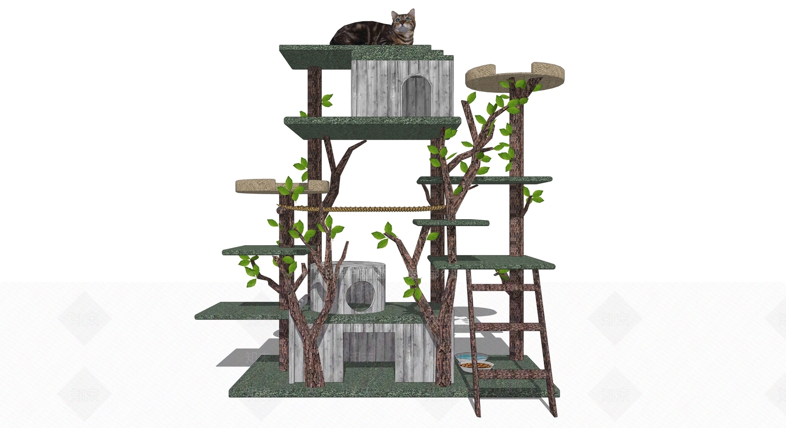 现代猫爬架SU模型下载【ID:1103544332】