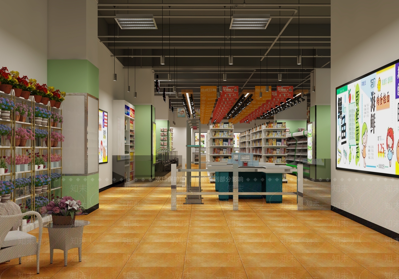 现代超市3D模型下载【ID:1103552897】