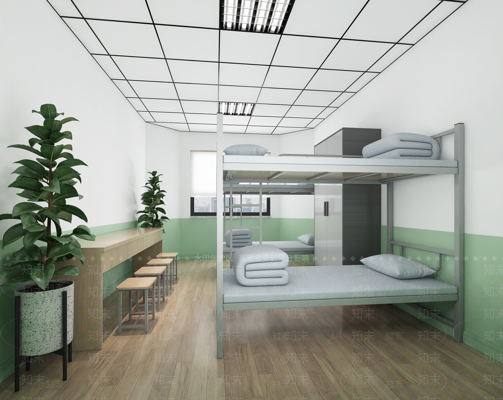 现代宿舍3D模型下载【ID:1103557455】