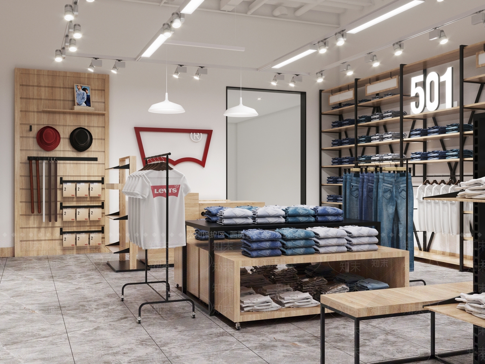 现代服装鞋店3D模型下载【ID:1103560577】