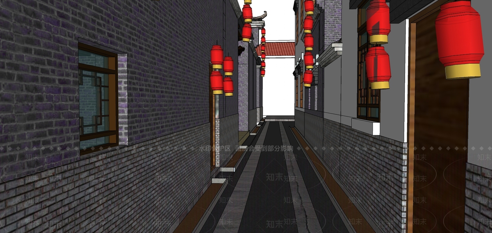 新中式美丽乡村SU模型下载【ID:1103571718】