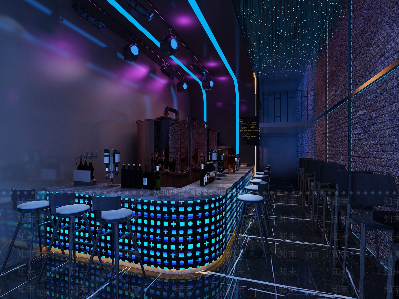 工业风酒吧3D模型下载【ID:1103571806】