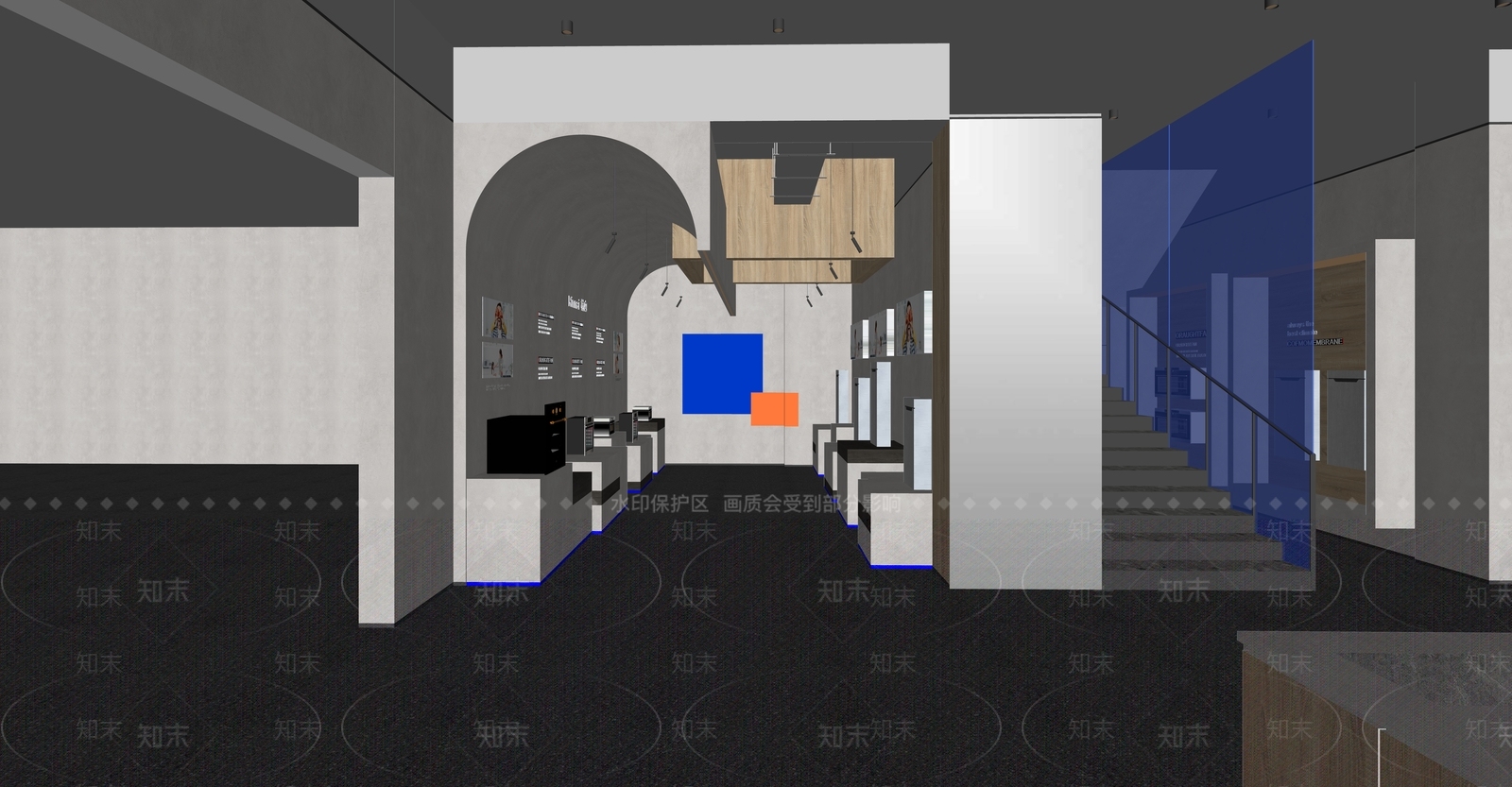 现代商业展厅SU模型下载【ID:1103577842】
