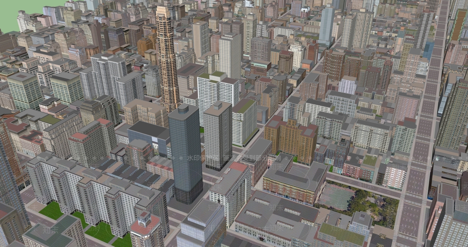 现代城市规划SU模型下载【ID:1103585479】